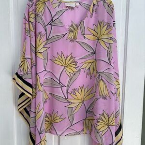 Belle by Kim Gravel Blouse. Water Lily .  Lilac & yellow